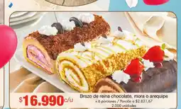 Metro Brazo de reina chocolate, mora o arequipe oferta