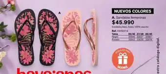 Sandalias femeninas havainas