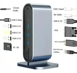 Falabella Multipuerto Usb 3.0 De Estación Base Vertical Tipo C 12 En 1 oferta