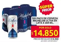 Ara Michelob cerveza ultra en lata oferta