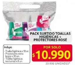 Ara Rosé pack surtido toallas higiénicas+ protectores oferta