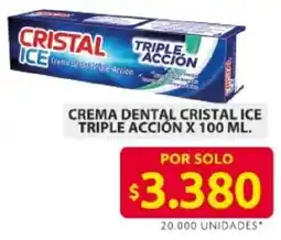 Ara Cristal ice crema dental triple acción oferta