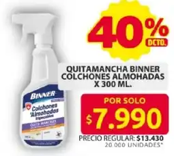 Ara Binner quitamancha colchones almohadas oferta