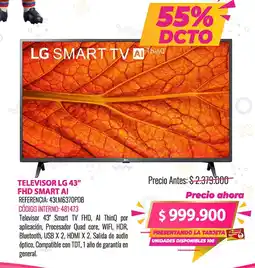 MercaCentro LG FHD Smart AI TV 43" oferta