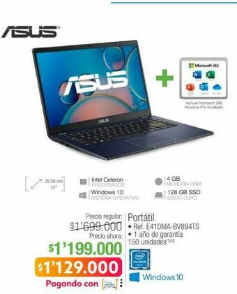 Jumbo Notebook asus oferta