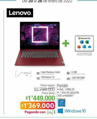 Jumbo Notebook lenovo oferta