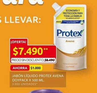 Ara Jabón líquido protex avena doypack x 500ml oferta