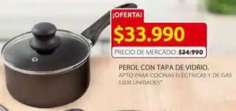 Ara Perol con Tapa de Vidrio oferta