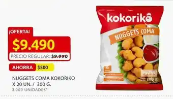 Ara Nuggets coma kokoriko x 20un 300g oferta