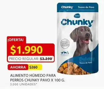 Ara Alimento húmedo para perros chunky pavo 100g oferta