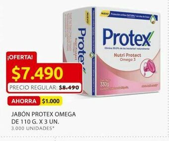 Ara Jabón protex omega de 110g x 3un oferta