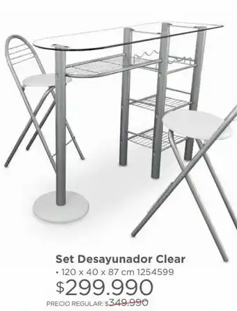 Easy Set desayunador clear oferta