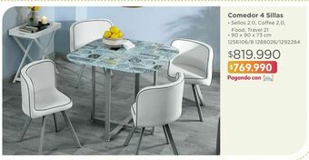 Easy Comedor 4 sillas oferta