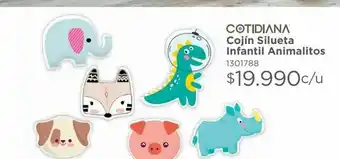Easy Cojín silueta infantil animalitos oferta