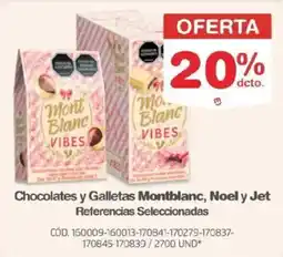 Makro Montblanc, noel y jet chocolates y galletas referencias seleccionadas oferta