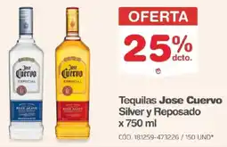 Makro Jose cuervo tequilas silver y reposado oferta