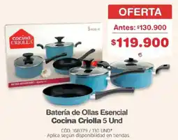 Makro Cocina criolla batería de ollas esencial oferta