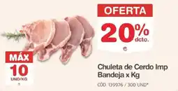 Makro Chuleta de cerdo imp bandeja oferta