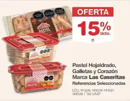 Makro Las caseritas pastel hojaldrado, galletas y corazón marca referencias seleccionadas oferta