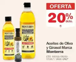 Makro Monterra aceites de oliva y girasol marca oferta