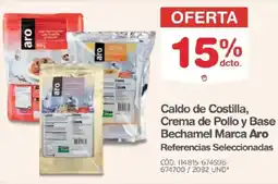 Makro Aro caldo de costilla, crema de pollo y base bechamel marca oferta