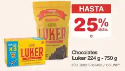 Makro Luker chocolates oferta