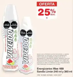 Makro Vive 100 energizantes sandía limón oferta
