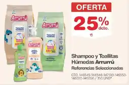 Makro Arrurrú shampoo y toallitas húmedas oferta