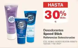 Makro Speed stick desodorantes referencias seleccionadas oferta