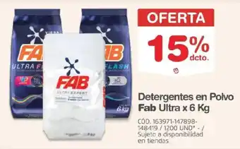 Makro Fab detergentes en polvo oferta