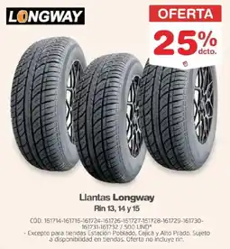 Makro Longway llantas oferta