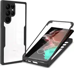 Falabella Estuche Protector Funda 2 En 1 Full 360 Para Samsung S24 Ultra Negro oferta