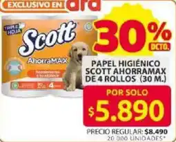 Ara Scott papel higiénico ahorramax oferta
