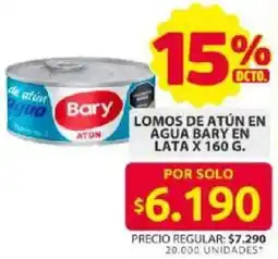 Ara Bary lomos de atún en agua en lata oferta