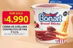 Ara Bonart crema de avellana con palitos de pan oferta