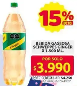 Ara schweppes ginger bebida gaseosa oferta