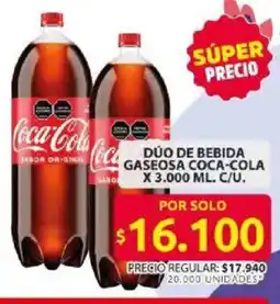Ara Coca-cola dúo de bebida gaseosa oferta