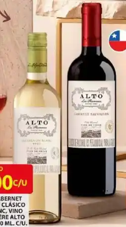 Ara Alto vino clásico cabernet sauvignon, vino clásico sauvignon blanc, vino clásico carmenère alto los romeros oferta