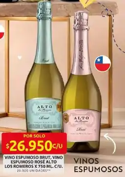 Ara Alto vino espumoso brut, vino espumoso rosé los romeros oferta