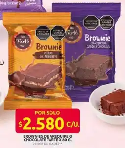 Ara Tarté brownies de arequipe o chocolate oferta