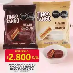 Ara Tingo tango alfajor chocolate o chocolate blanco oferta