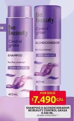 Ara Be beauty shampoo o acondicionador control grasa oferta