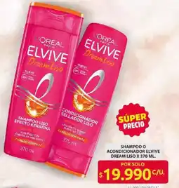 Ara Elvive shampoo o acondicionador dream liso oferta