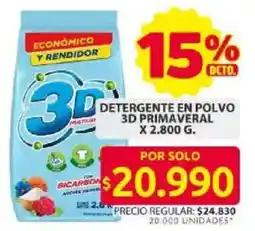 Ara 3d primaveral detergente en polvo oferta