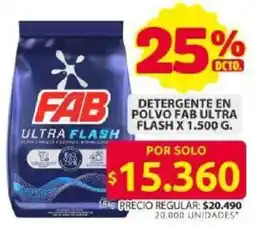 Ara Fab ultra flash detergente en polvo oferta