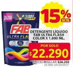 Ara Fab ultra flash detergente líquido color oferta