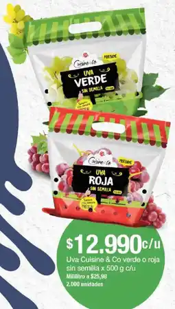 Jumbo Cuisine & Co uva verde o roja sin semilla oferta