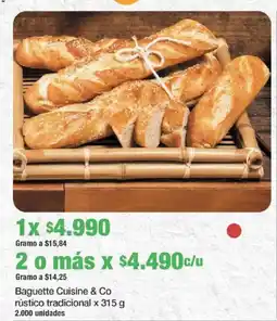 Jumbo Cuisine & Co baguette rústico tradicional oferta