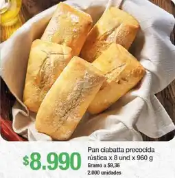 Jumbo Pan ciabatta precocida rústica oferta