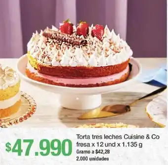 Jumbo Cuisine & Co torta tres leches fresa oferta